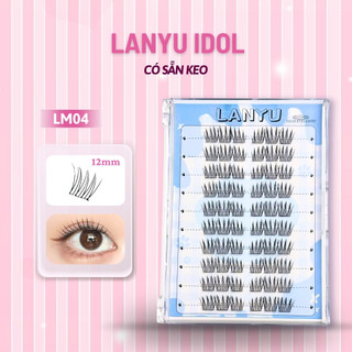 Mi giả sẵn keo 10 HÀNG Mi giả Lanyu tự dính có thể tái sử dụng nhiều lần