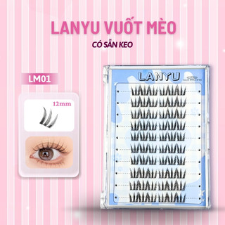 Mi giả sẵn keo 10 HÀNG Mi giả Lanyu tự dính có thể tái sử dụng nhiều lần