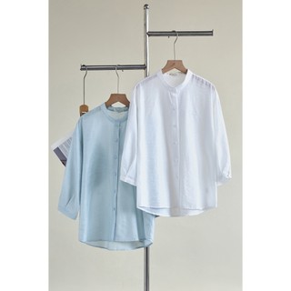 Áo Sơ Mi Nữ Kiểu LAMER FASHION Cổ Tàu Tay Lỡ Công Sở, Vải Tơ Mềm Mát HSD-V61H26Q005