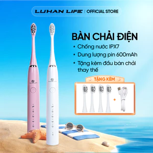 Bàn Chải Điện Người Lớn 5 Chế Độ LUHAN LIFE , Bàn Chải Đánh Răng Điện Thông Minh Sóng Âm Sonic IPX7