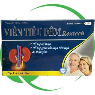 Combo 2 Hộp Viên Tiểu Đêm Roxtech Xanh Dương Vỉ - Rostex - Vinaphar - Vitamin Phục Hồi