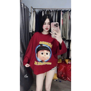 Áo thun đai tay in hình cô gái Ange