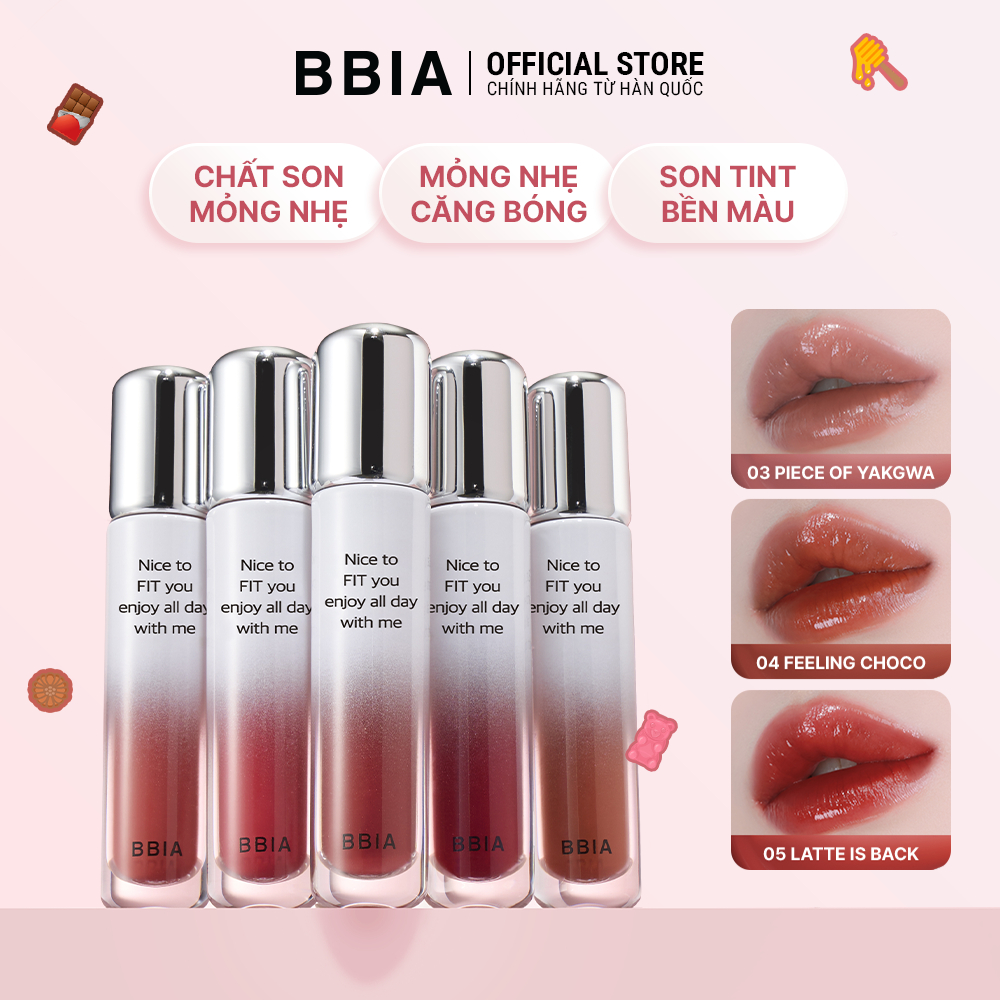 [MUA 2 GIÁ 299K] Son tint bóng lâu trôi, bền màu BBIA Water Fit Tint 4g