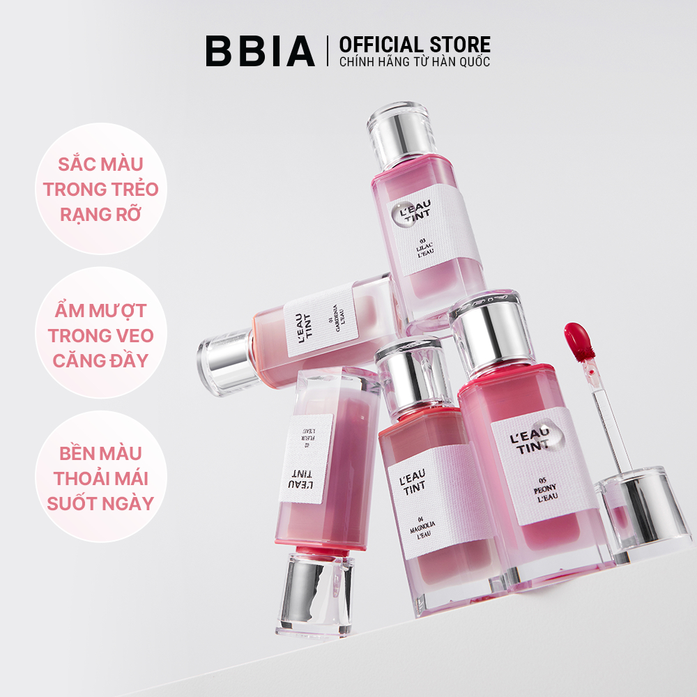 Son tint bóng lâu trôi, dưỡng ẩm, màu trong veo BBIA L'eau Tint 4.5g