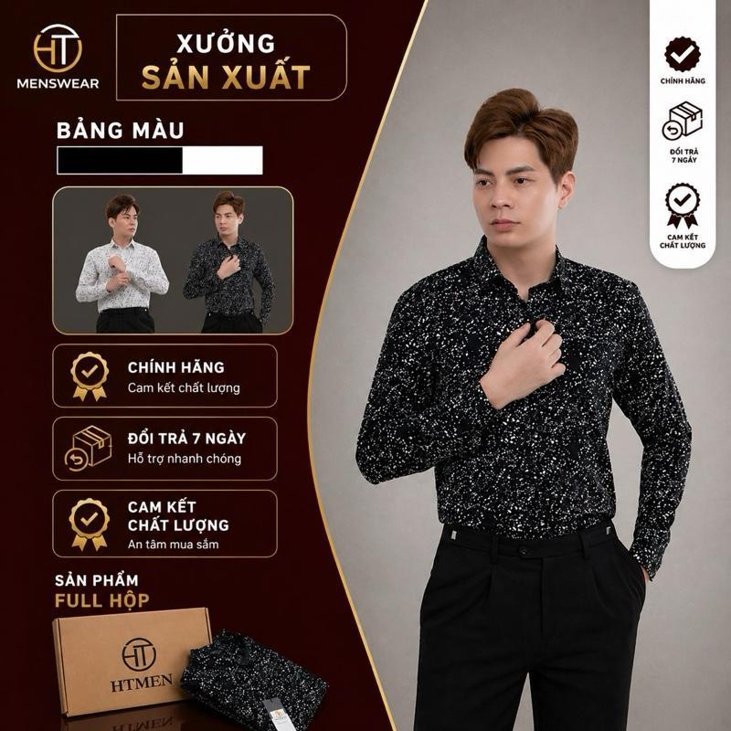 SƠ MI NAM HOẠ TIẾT CHẤM BI Luxury1