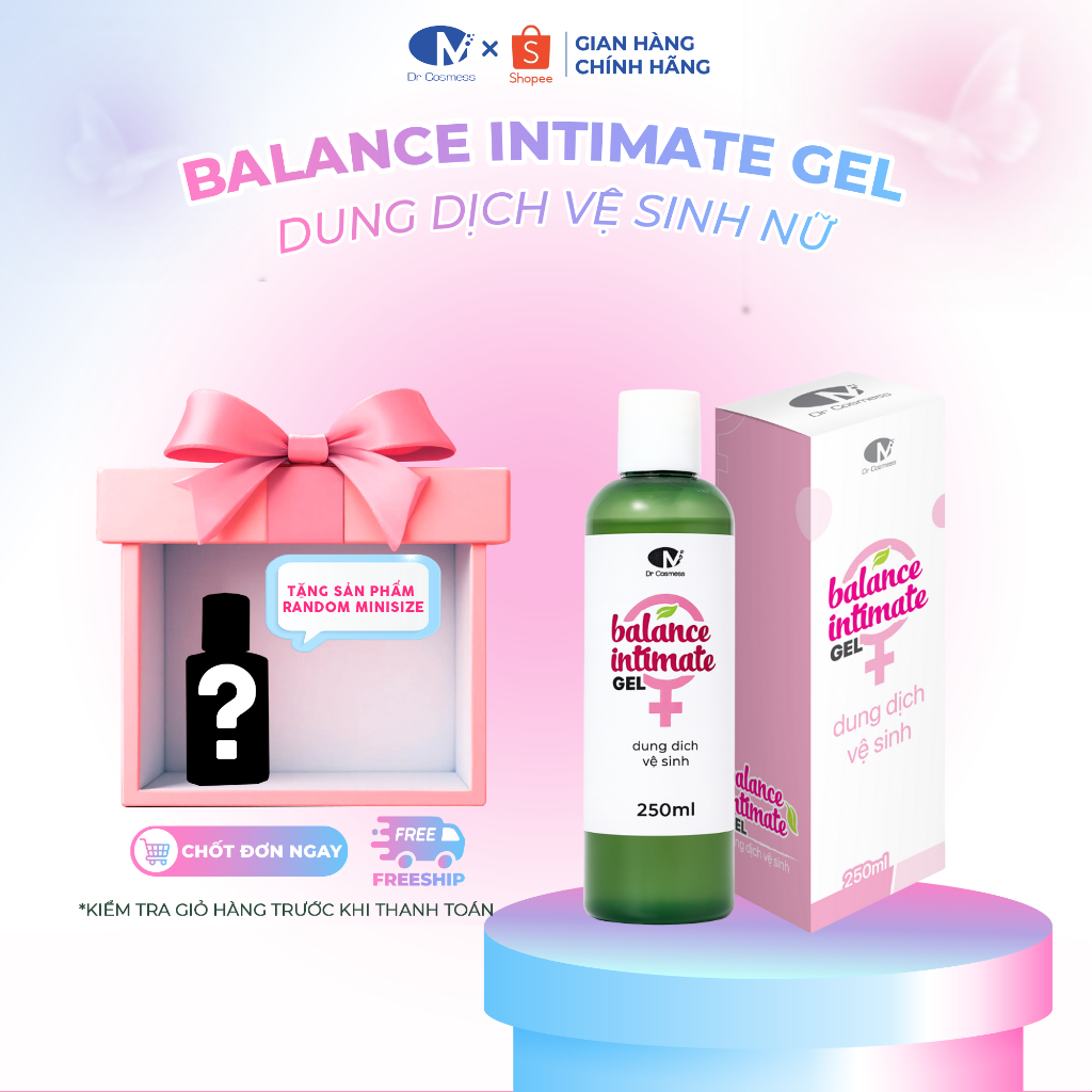 Dung Dịch Vệ Sinh Dr Cosmess An Toàn, Dịu Nhẹ, Ngừa Viêm Nhiễm, Ngăn Mùi 30ml và 250ml