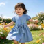 Váy jean bé gái sơ sinh 0794L xuất dư, đầm jean trẻ em nữ size 3-9M (2-8kg)