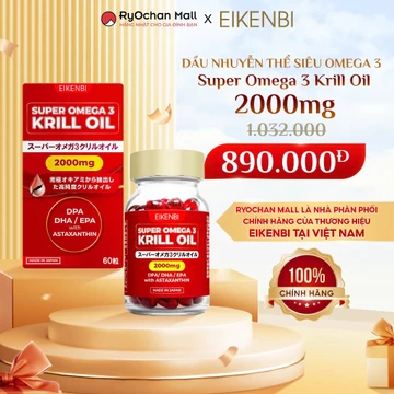 Dầu Nhuyễn Thể Super Krill Oil 2000mg Eikenbi Nhật Bản - Hộp 60 viên Ryochan Mall