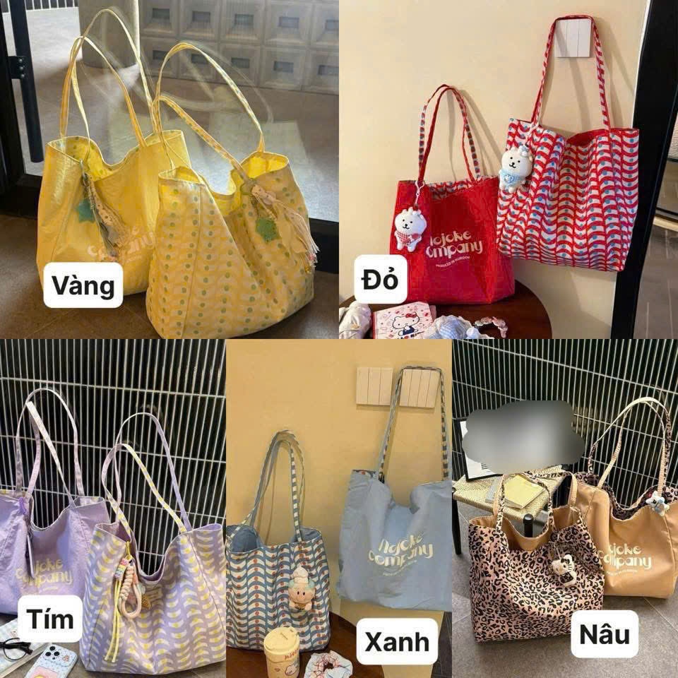 TÚI TOTE HAI MẶT SẮC MÀU RỰC RỠ  NGÀY HÈ NĂNG ĐỘNG