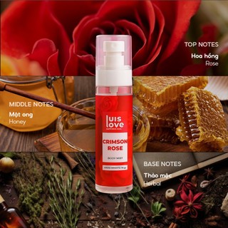Body Mist LUISLOVE 115ml - Xịt Dưỡng Thơm Cơ Thể Đi Học, Đi Chơi (Hương Sang Chảnh, Tự Chọn Mùi)