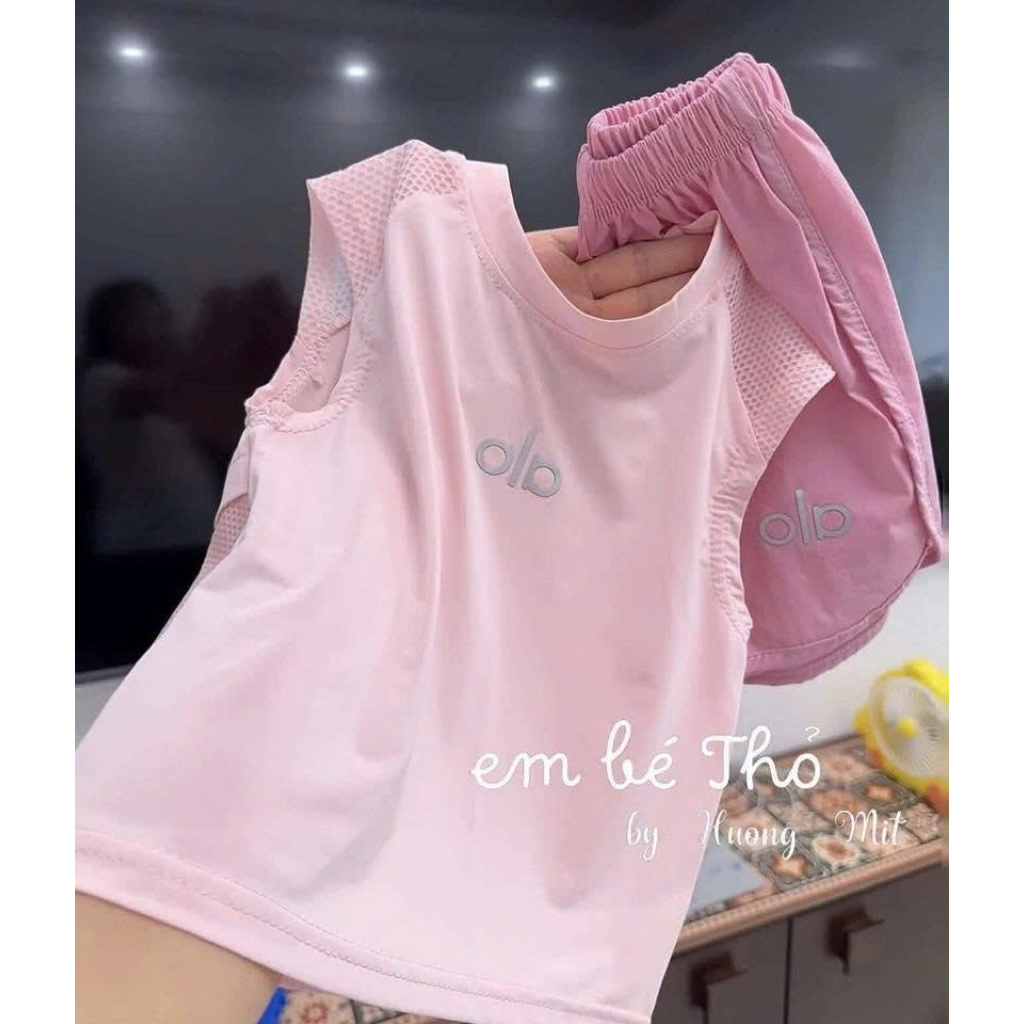 (Order) Bộ quần áo sát nách dáng thể thao thông hơi vải mát dành cho bé trai - bé gái