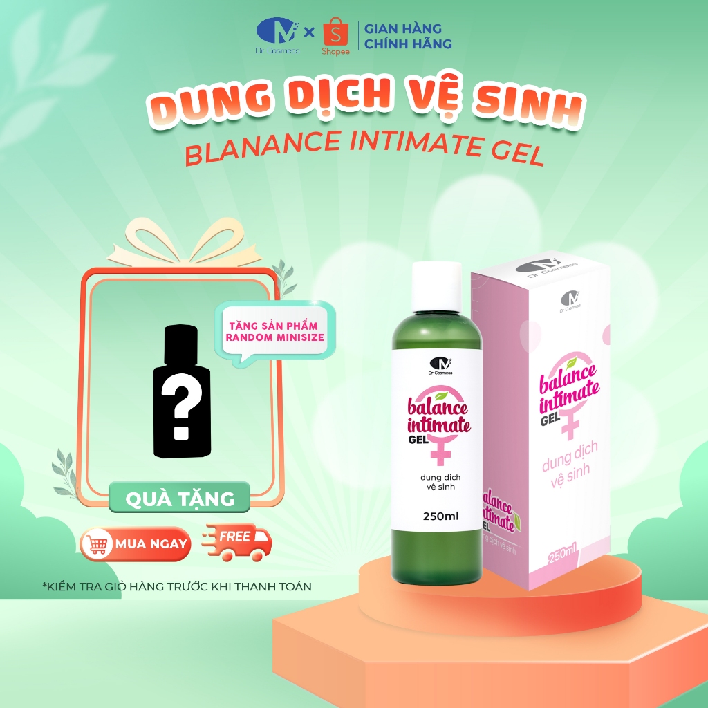 Dung Dịch Vệ Sinh Dịu Nhẹ, Cân Bằng Ph, Giảm Nấm Ngứa, Khử Mùi Hôi, Không Khô Dr Cosmess Chính Hãng