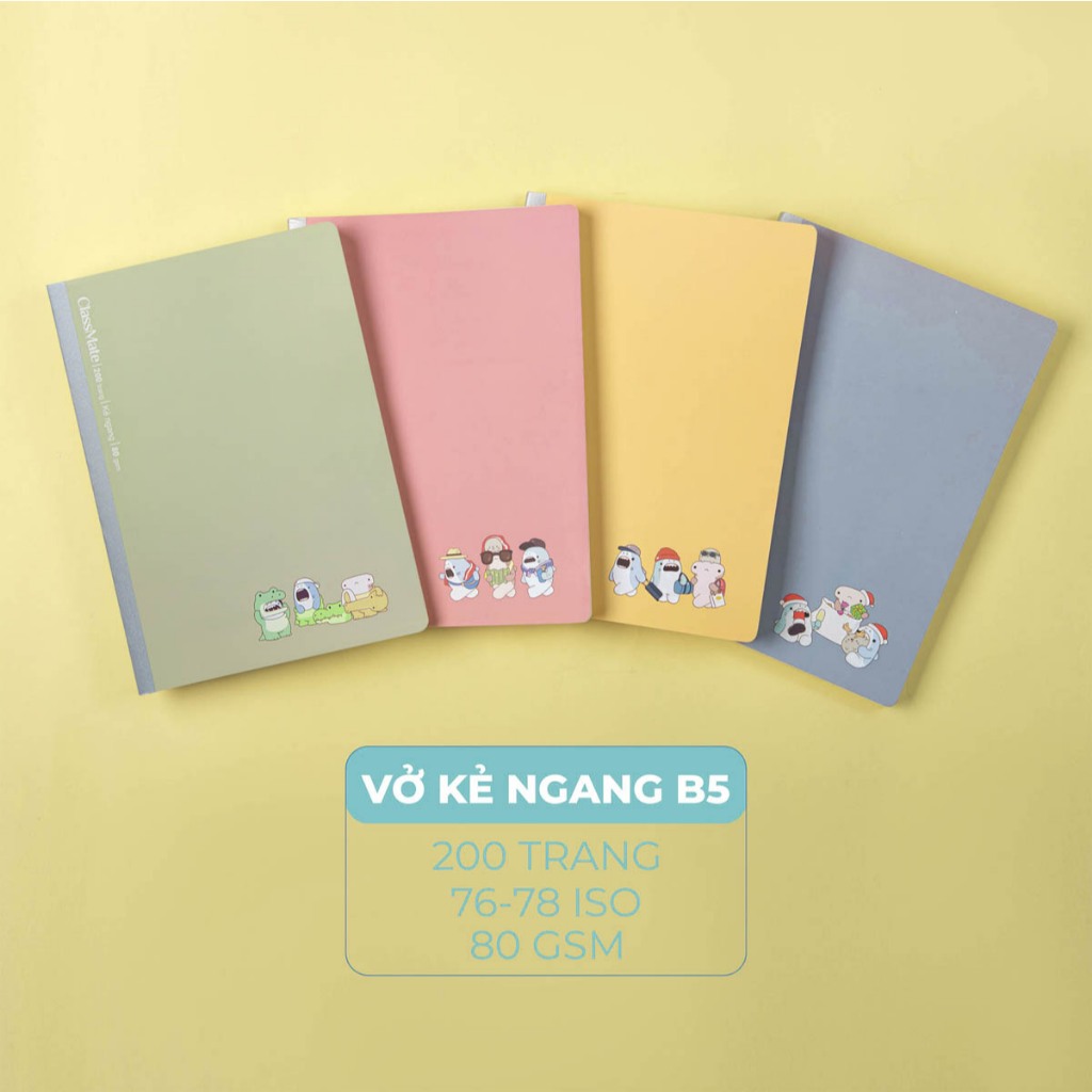Vở Kẻ Ngang 200 Trang Classmate Tập Sinh Viên 3-Sharks B5 80gsm Vở Viết Bài, Ghi Chép Cho Học Sinh Sinh Viên NB5+20-0512