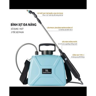 Bình phun cầm tay, cần xịt điện đa năng, phun thuốc, phun côn trùng, tưới cây, chăm sóc cây cảnh....