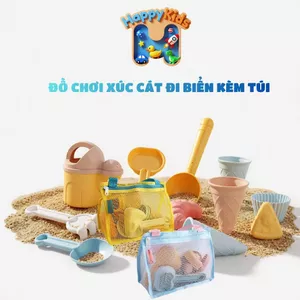 Đồ chơi xúc cát nhiều chi tiết kèm xô cho bé, đồ chơi đi biển giáo dục sớm - HAPPYKIDS
