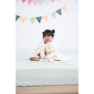 Chăn Hè Cho Bé Vua Nệm Goodnight Bebe Bunny, Mền Lông Mềm Mịn Cho Bé Ngủ Ngon Kèm Thỏ Bông