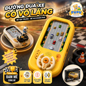 Đồ Chơi ô tô Đường Đua Xe Có Màn Hình Chuyển Động Cho Bé Điều Khiển Có Vô Lăng Đồ Chơi Đua Xe Cho Bé - PUPU HOUSE