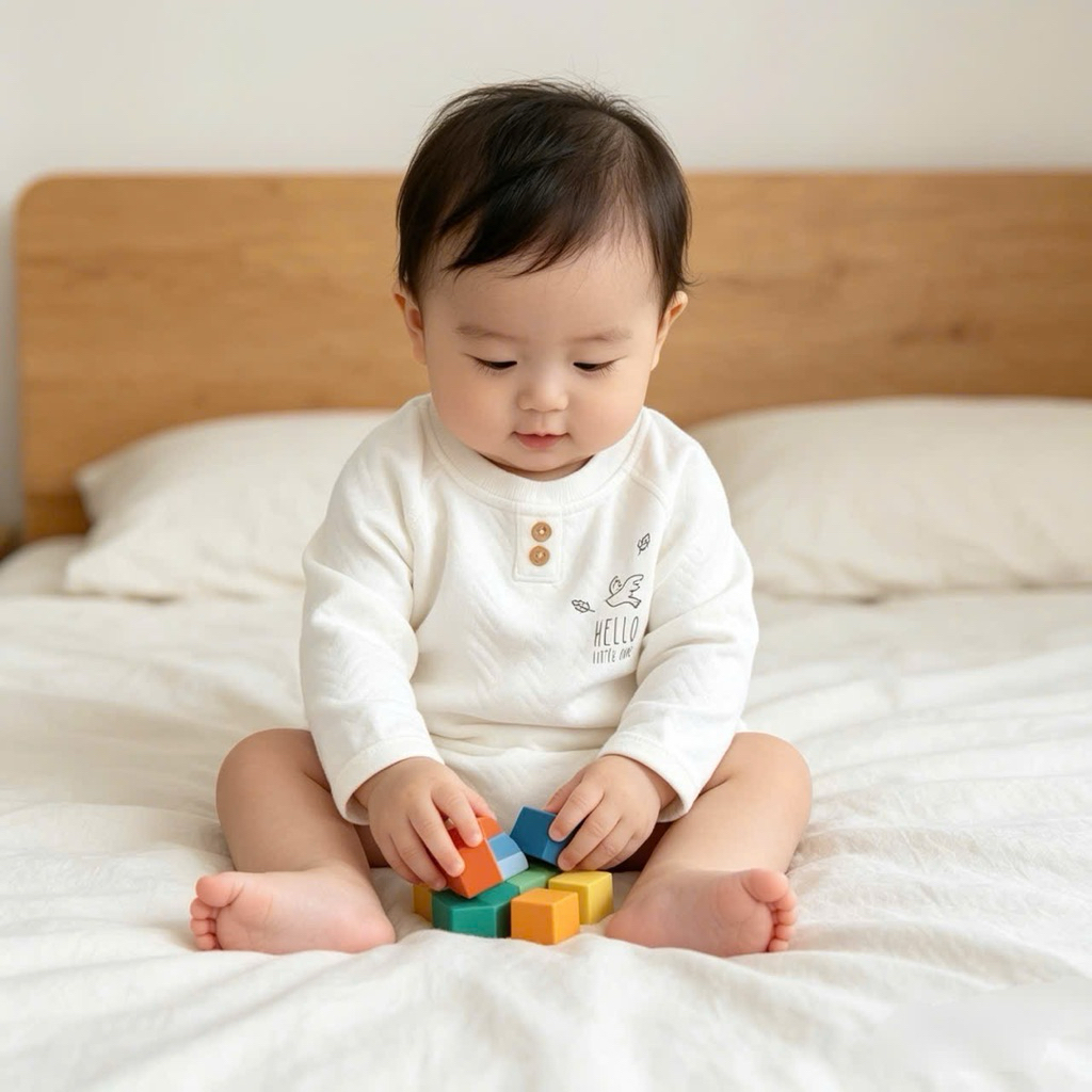 Áo Dài Tay Thu Đông Trẻ Em D100 Cotton Xốp Dày Mịn Cho Bé 3–36 Tháng (6–15kg) Co Giãn Thoáng Khí