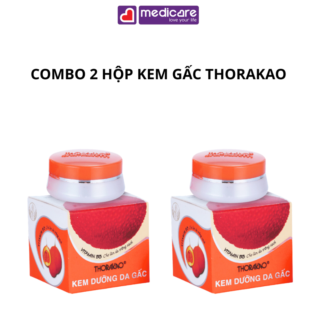 COMBO Kem Gấc THORAKAO dưỡng trắng da 3g