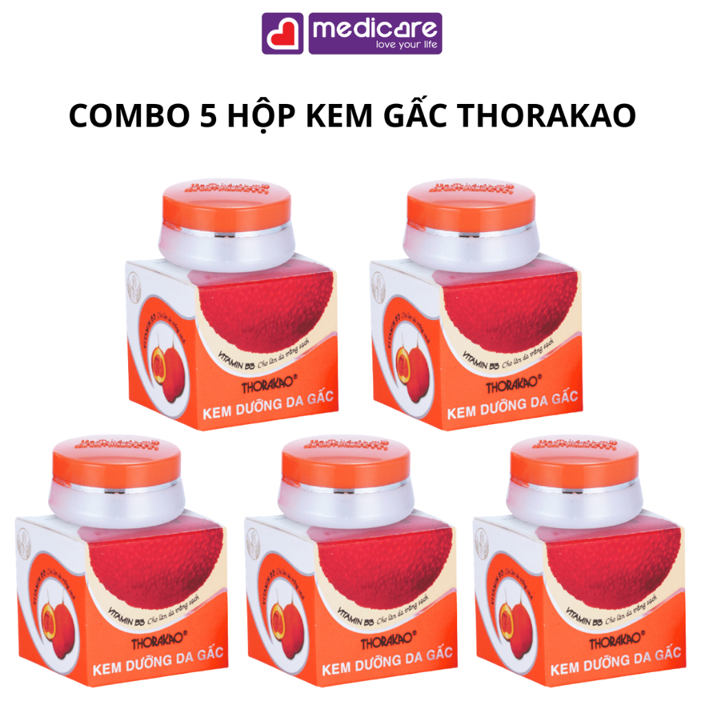 COMBO Kem Gấc THORAKAO dưỡng trắng da 3g