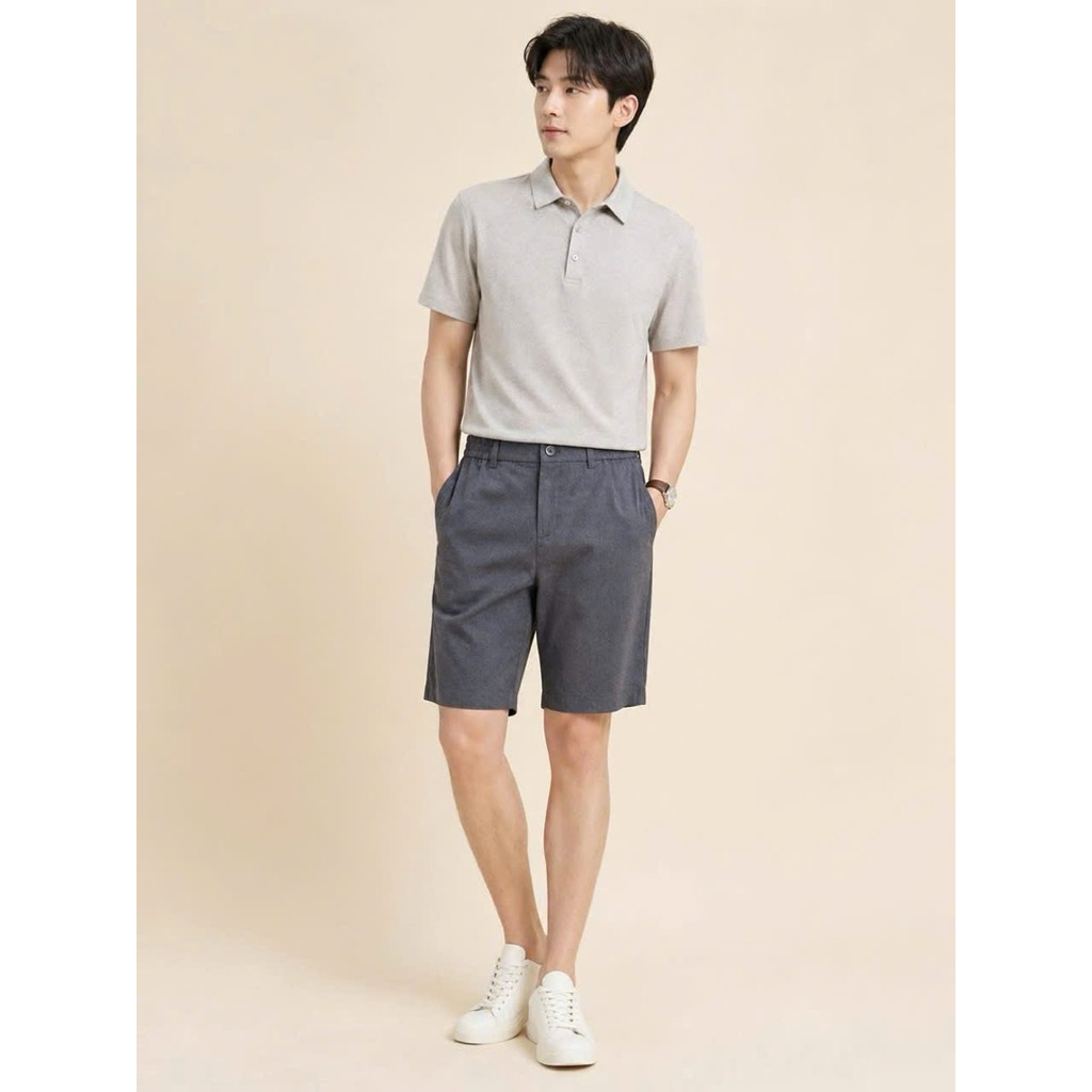 Quần short nam vải đũi xuất Hàn xuất dư