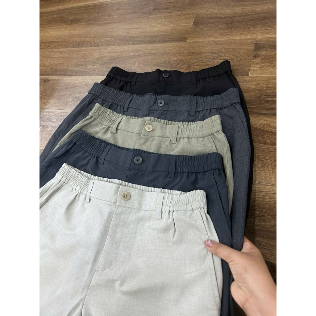 Quần short nam vải đũi xuất Hàn xuất dư