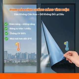 Phim Dán Kính Chống Nắng Cách Nhiệt 45x200cm | Phim Một Chiều Chống UV Cho Không Gian Thư Giãn