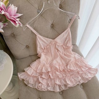 B141 Bộ Thô Đũi 2 Dây Kèm Lót Đệm Phối Bèo Cao Cấp Phương Linh Underwear