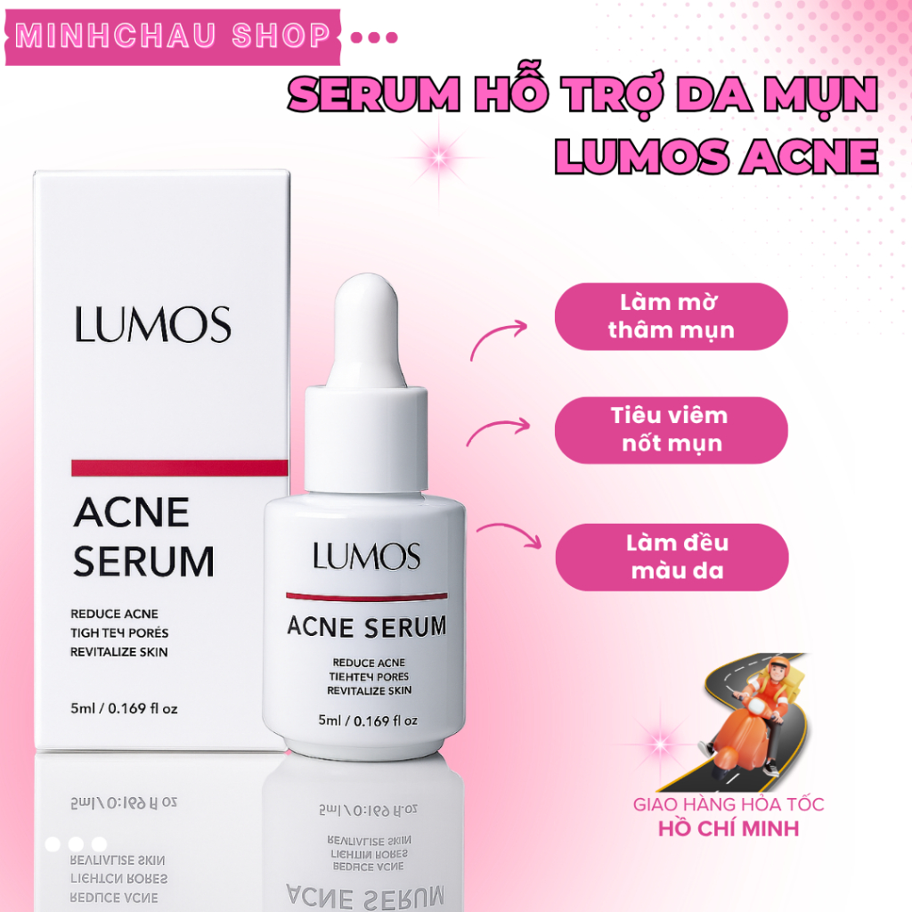 Serum Mụn Lumos Acne USA 5ml, Giúp Ngăn Ngừa Và Làm Se Khô Nhanh Các Nốt Mụn Trên Da