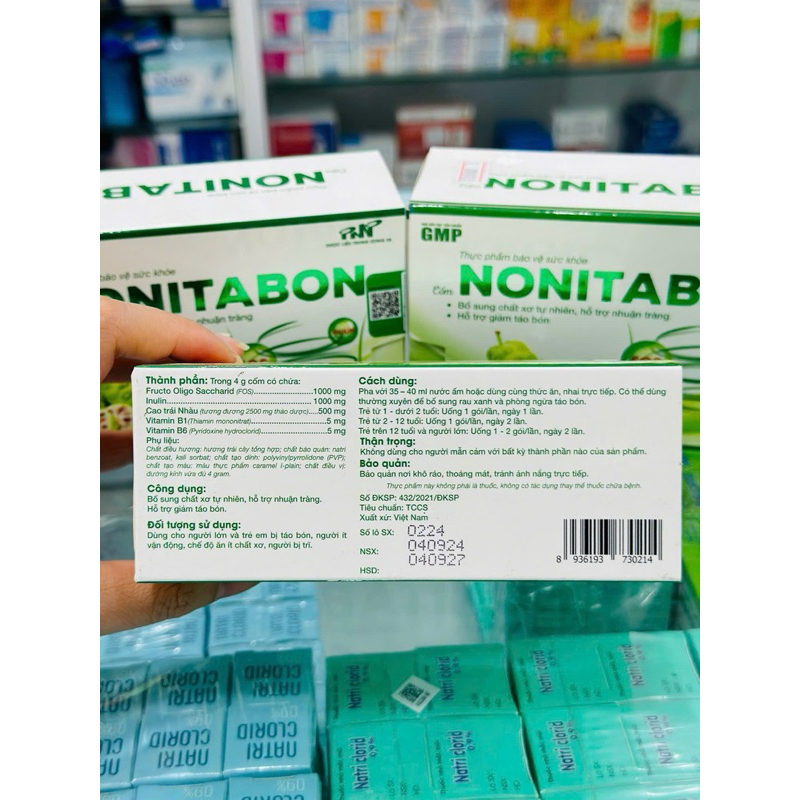 Cốm Nonitabon - Bổ Sung Chất Xơ Tự Nhiên FOS & Inulin, Hỗ Trợ Giảm Táo Bón, Nhuận Tràng