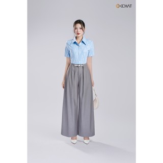 Quần Ống Rộng 𝐂𝐂𝐇𝐀𝐓 Dáng Suông Kiểu Marius Xếp Ly Chất Liệu Tuytsi Cao Cấp 25QDS2032ST