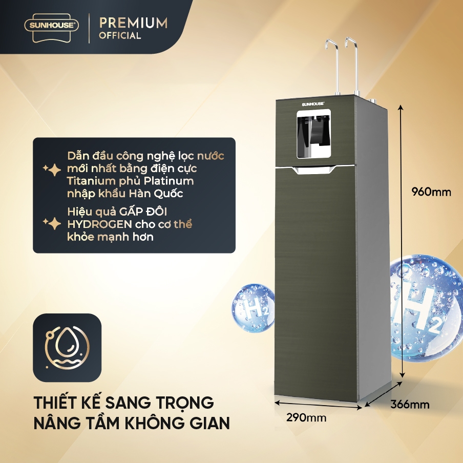 [LẮP ĐẶT TOÀN QUỐC] Máy lọc nước RO UltraX SUNHOUSE 11 lõi SHA76658SH - 4 chế độ nước: Nóng-Lạnh-RO-Gấp đôi Hydrogen