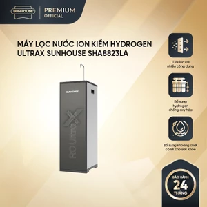 Máy lọc nước Ion Kiềm Hydrogen UltraX SUNHOUSE SHA8823LA - 2 chế độ nước: RO - Hydrogen Ion Kiềm