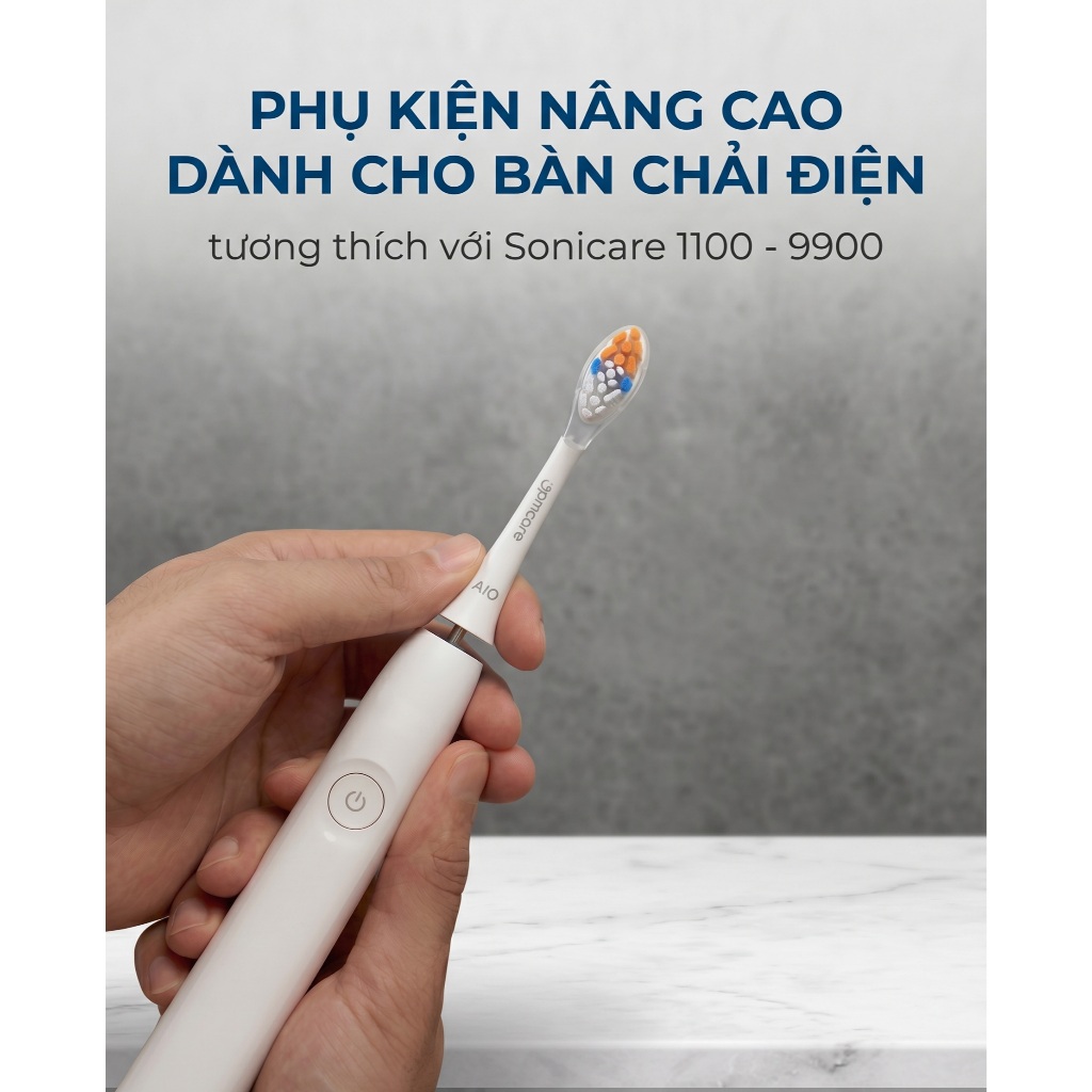 Bộ 4 đầu thay thế bàn chải điện 9pmcare AIO All-in-one (Tương thích các dòng Philips)