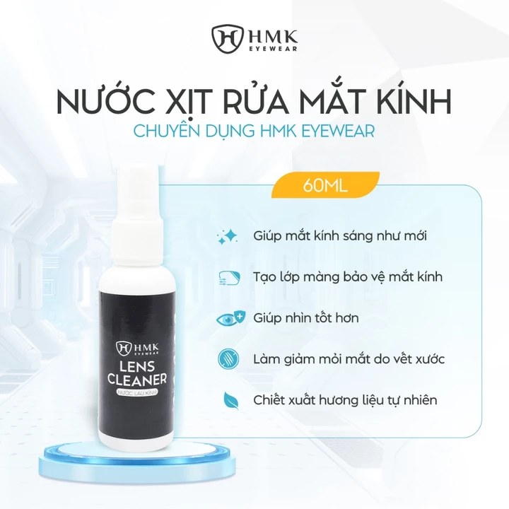 [QUÀ TẶNG] Nước xịt rửa mắt kính chuyên dụng HMK Eyewear 60ML Làm Sạch Kính