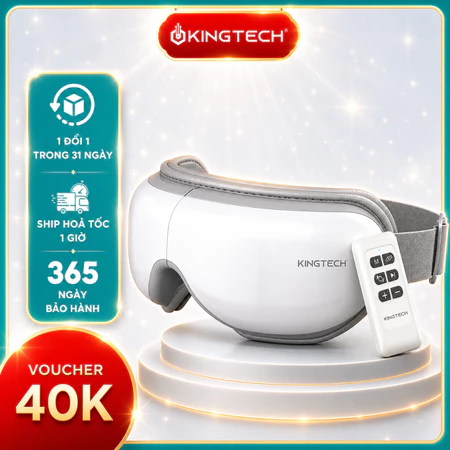 Máy Massage Mắt KY-925 - Chính Hãng KINGTECH Mát xa Túi Khí Kèm Nhiệt, Tích Hợp Nghe Nhạc Bluetooth, Bảo Hành 12 Tháng