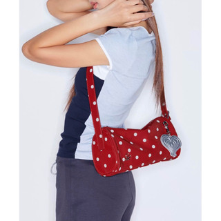 Túi xách GIRLS' HEART Chấm Bi Silk Velvet Retro Nữ - Fullbox (auth)
