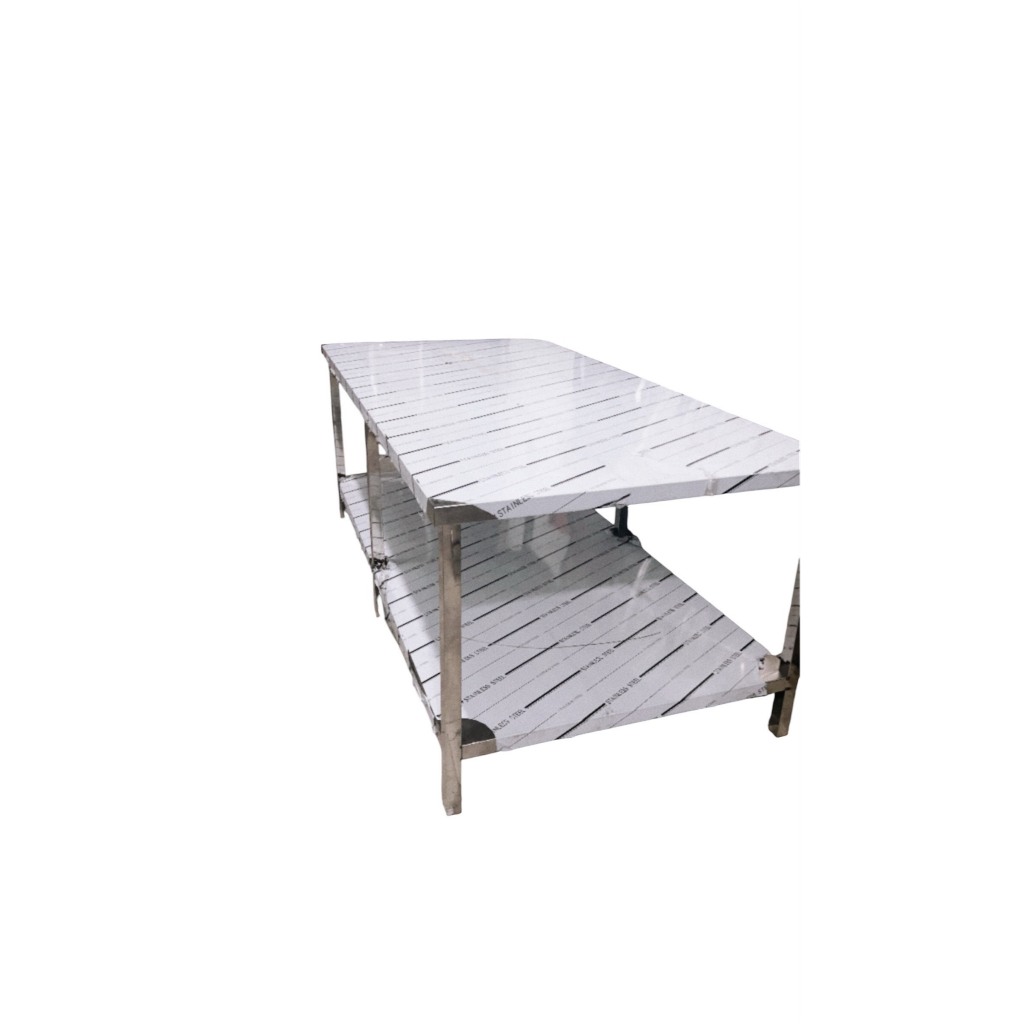 Bàn sơ chế inox 2 tầng đủ kích thước sản xuất tại xưởng ( nhận đặt hàng theo y/cầu)