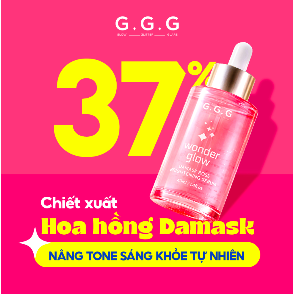 Combo Dưỡng Sáng, Căng Bóng Serum Hồng 40g & Booster Nấm Chaga 2.0 50g G.G.G