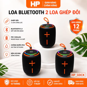* Loa Bluetooth HM837 Mini Bass Mạnh Ghép 2 Loa Pin Trâu . Chống Nước IPX6