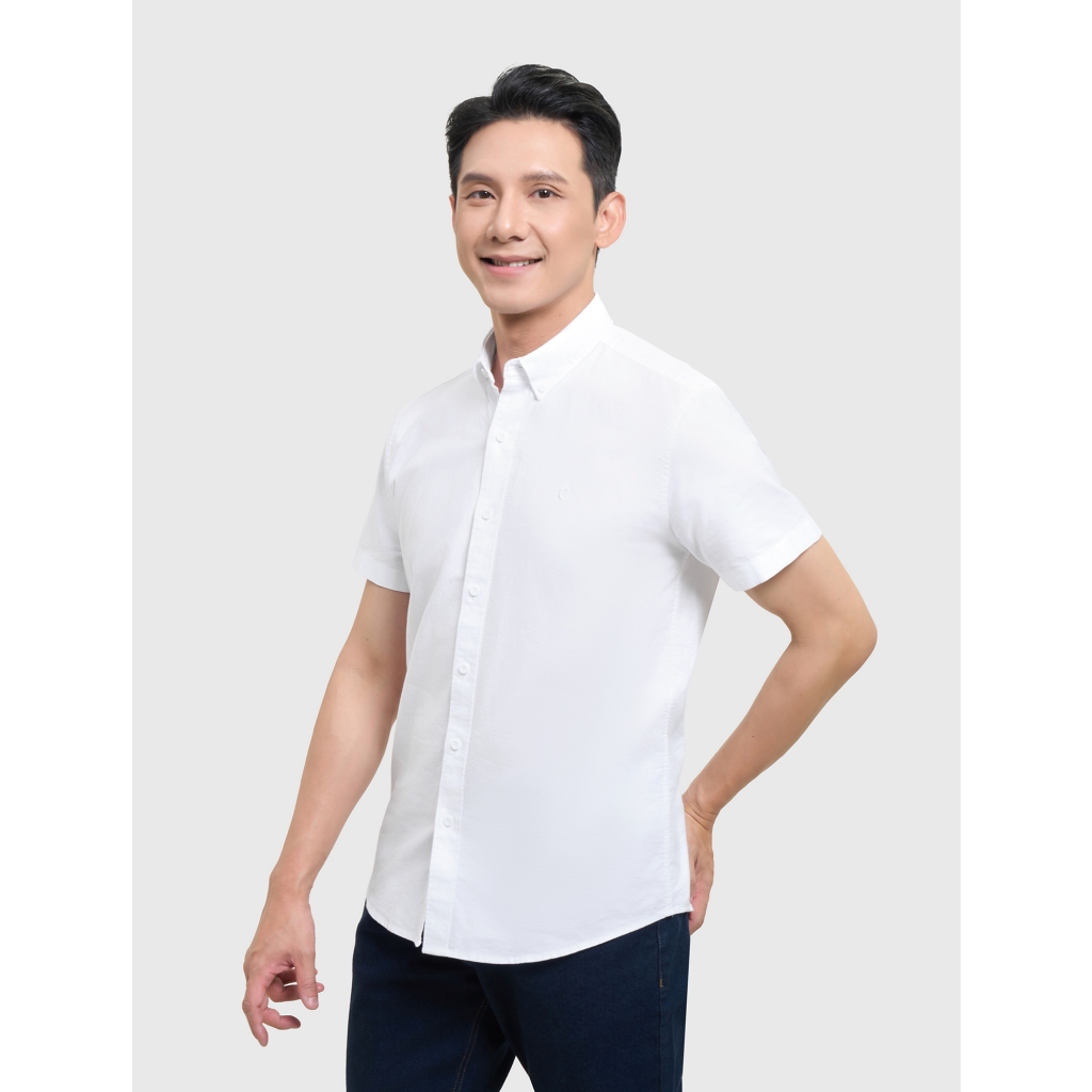 Áo Sơ mi nam CANIFA ngắn tay chất liệu thoáng mát công sở 8TH26S011