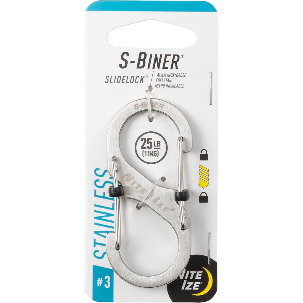 Nite Ize - Móc khóa LSB3-11-R6 - S-Biner Slidelock Size 3 (Thép không gỉ)