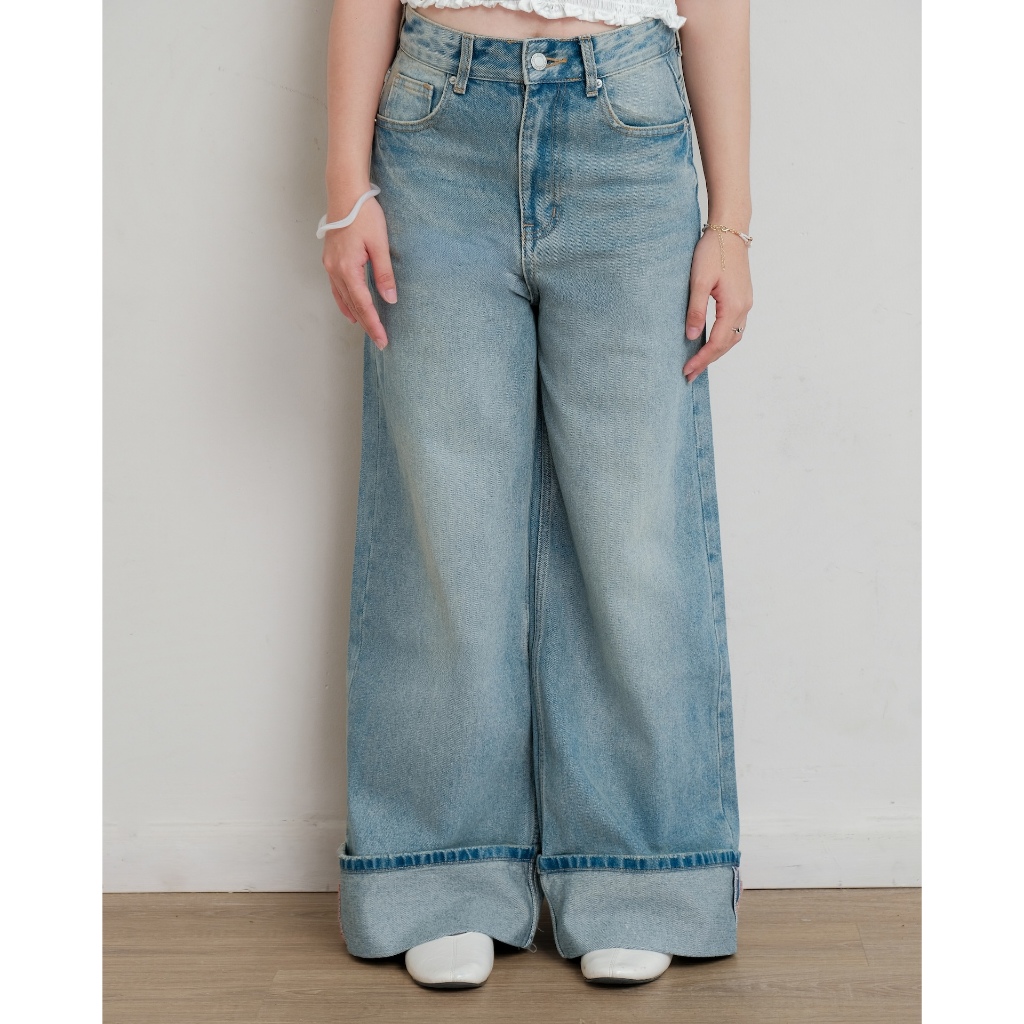 Quần Jean Nữ ROBAD PANTS Denim Lật Lai Năng Động SECODEE