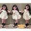Set xinh cho bé gái Hàn Quốc, Váy cho bé gái chấm bi 2 dây dáng bí phồng 10-30kg Sunny Kids