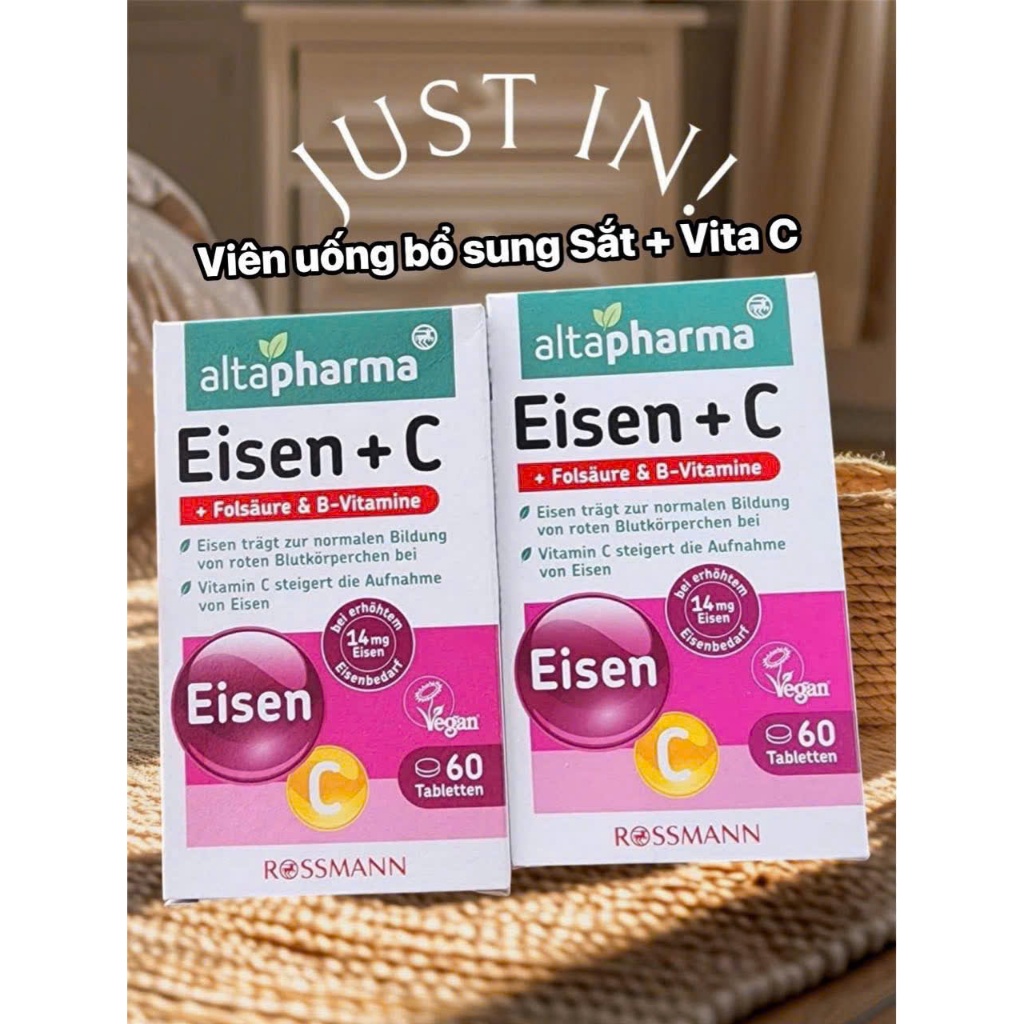 VIÊN SẮT BỔ SUNG SẮT Altapharma Eisen của ĐỨC