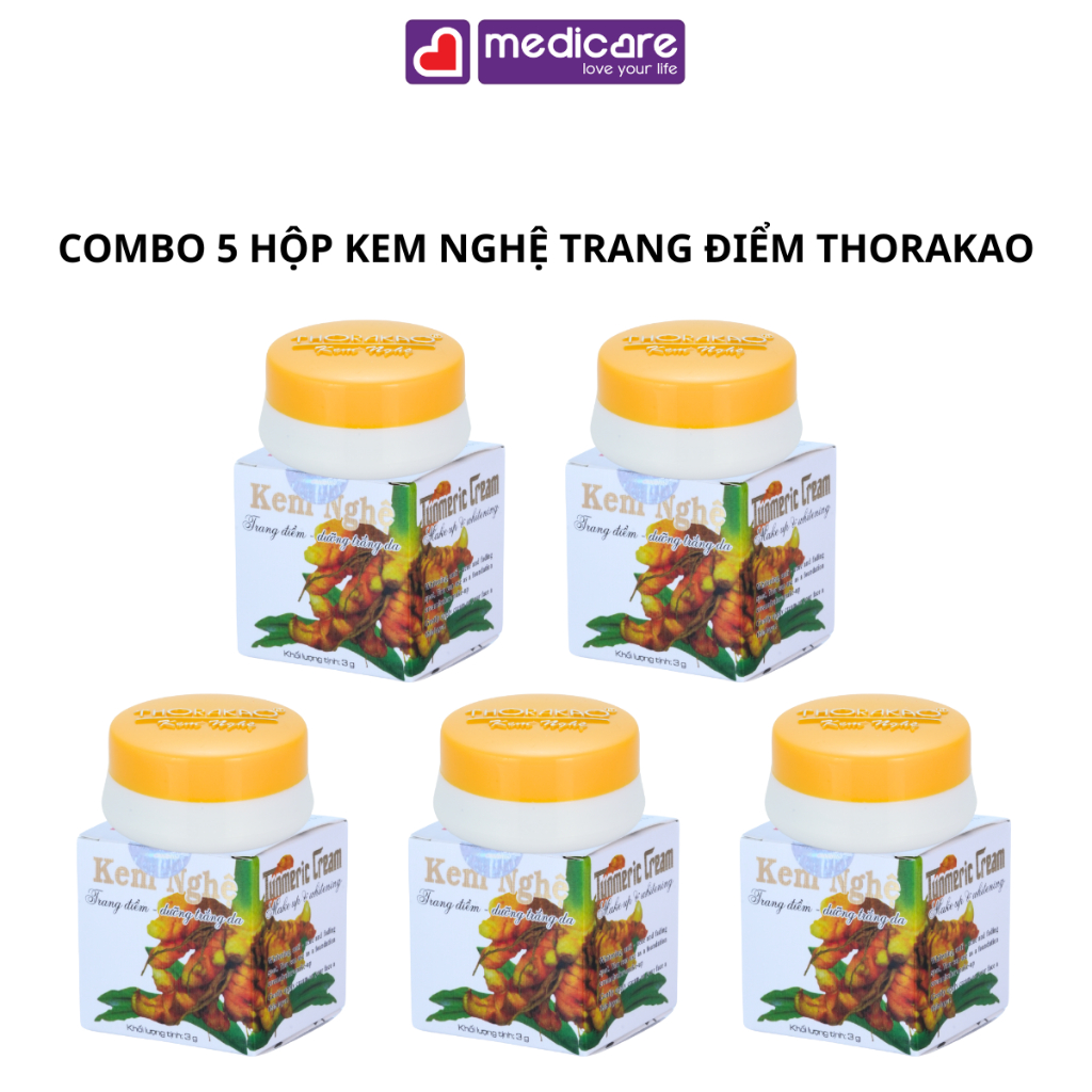 [COMBO 2 HỘP] Kem nghệ trang điểm THORAKAO hỗ trợ trắng da 3g x 2 hộp