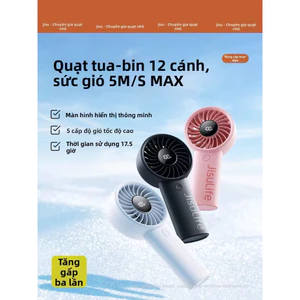 Quạt JISULIFE 4 5000mah - 5 cấp độ gió - có thể để bàn sạc điện yên tĩnh