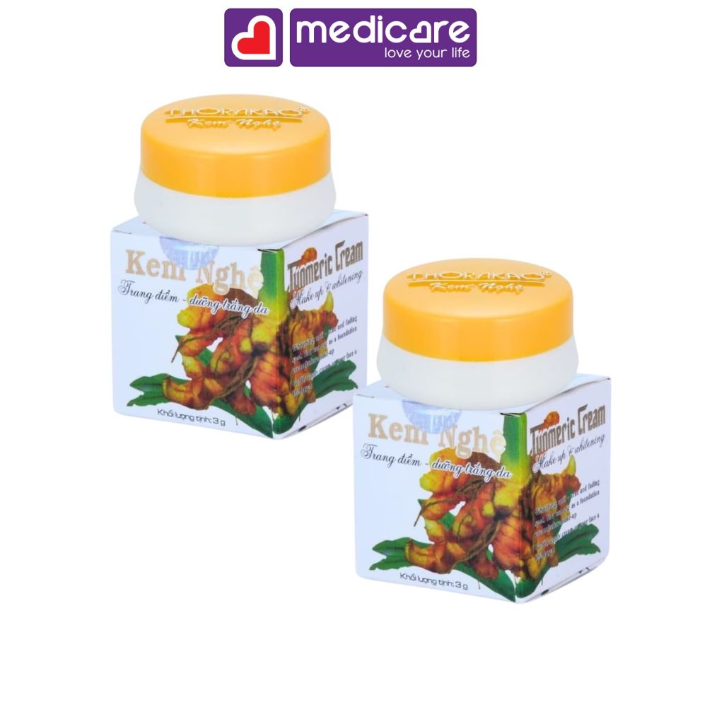 [COMBO 2 HỘP] Kem nghệ trang điểm THORAKAO hỗ trợ trắng da 3g x 2 hộp