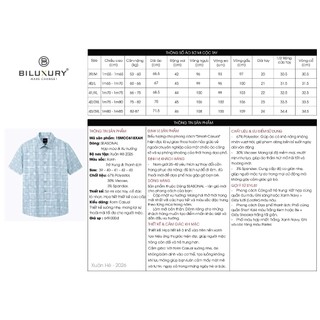 [T7_SALE 20%_HT] Áo Sơ Mi Ngắn Tay Nam 1SMCC618XAH Biluxury Form Casual Thiết Kế Caro Kháng Khuẩn Bền Màu