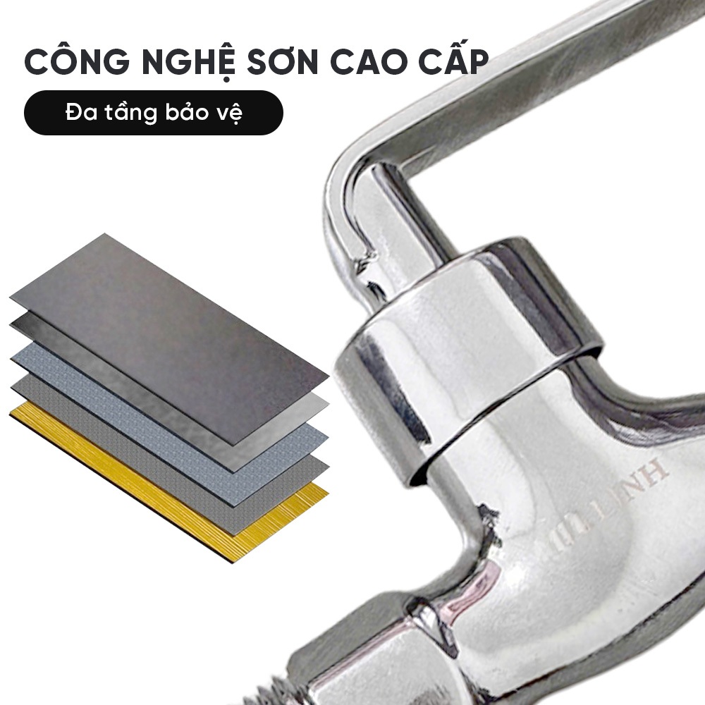 Vòi nước hợp kim kẽm mạ đồng Mỹ Linh, vòi hồ tay gạt tiện lợi, chống gỉ sét, XJQH-057